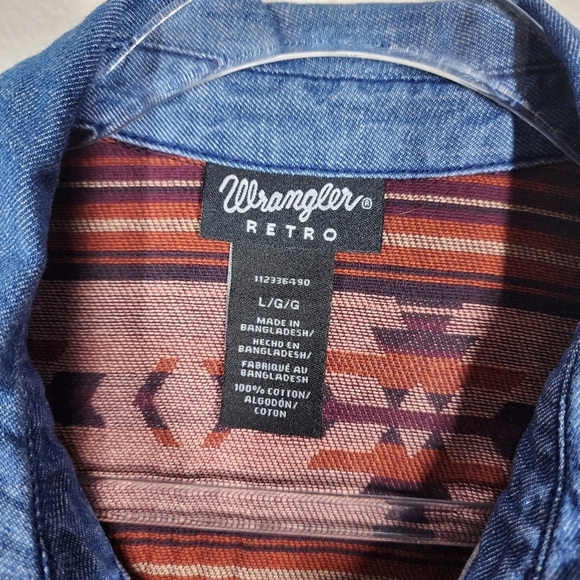WRANGLER RETRO PEARL SNAP WESTERN SHIRT - Picture 9 of 9